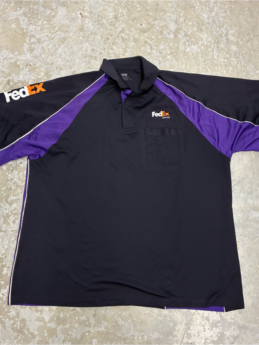 Stan Herman FedEx Ground Men's Black & Purple Polo Shirt